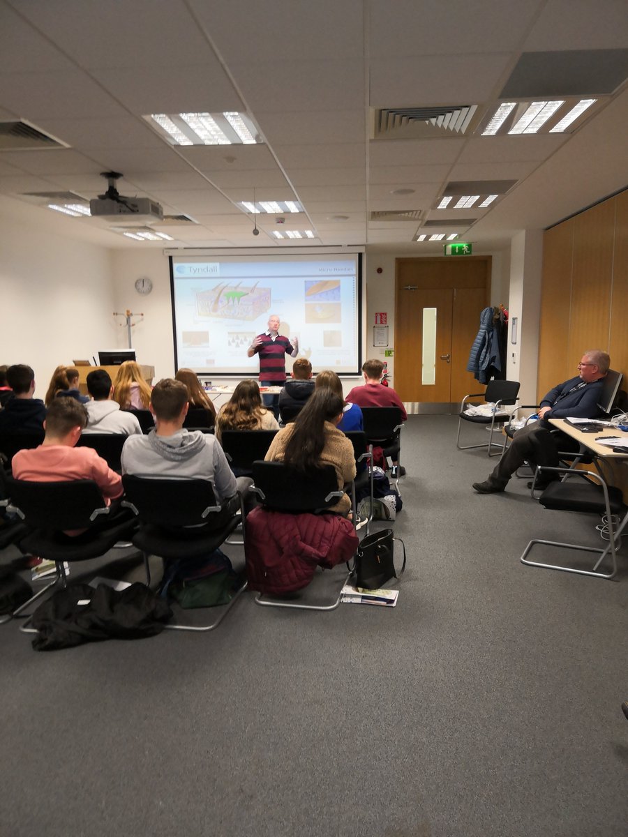 TyndallInstitut's tweet photo. Day 1 of the #HighTechElec transition year programme kicked off at Tyndall today. Thanks to all our staff and students who facilitated talks,lab visits and a workshop from @TheMakerDojo. We hope the students enjoy the rest of the week with @UCC @NimbusCentre @CEIA_ie https://t.co/0prB5DoVMD