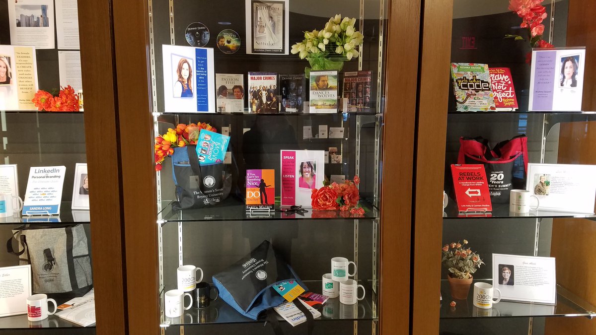 wsdirector's tweet photo. Great display in @BryantUniv Bello Center about #ws2019 speakers and their books!  Less than 5 days away now! https://t.co/v4PCOkc9gd