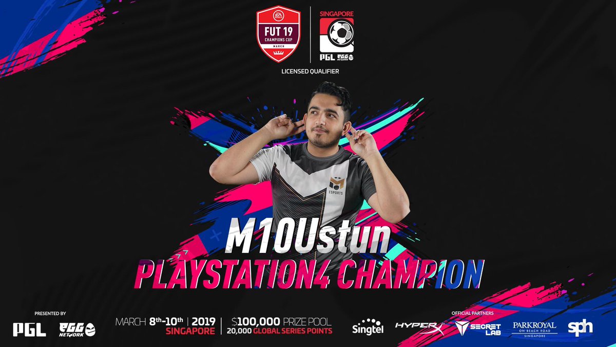M10esports's tweet photo. Congratulations to @FifaUstun 🇩🇰, the PS4 #FUTChampionsCup Singapore 🇸🇬 Champion! 🏆
Also congratulations to @PResende97 🇧🇷 for reaching the Semi-Final!
What a successful weekend!
Side Note: We are the only team in the world with two players in the TOP5! 🤩
🔥🔥🔥 #M1Ö #M10 https://t.co/b0TKypW4nZ