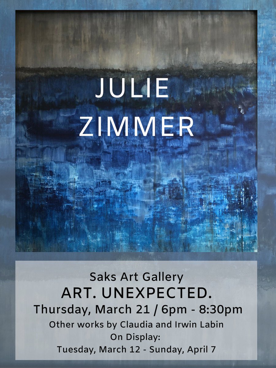 HighFreqArts's tweet photo. Please join us at Saks Art Gallery on Thursday, March 21st to explore artwork from our very own artist and designer, Julie Zimmer! https://t.co/bBVkQZy5wl