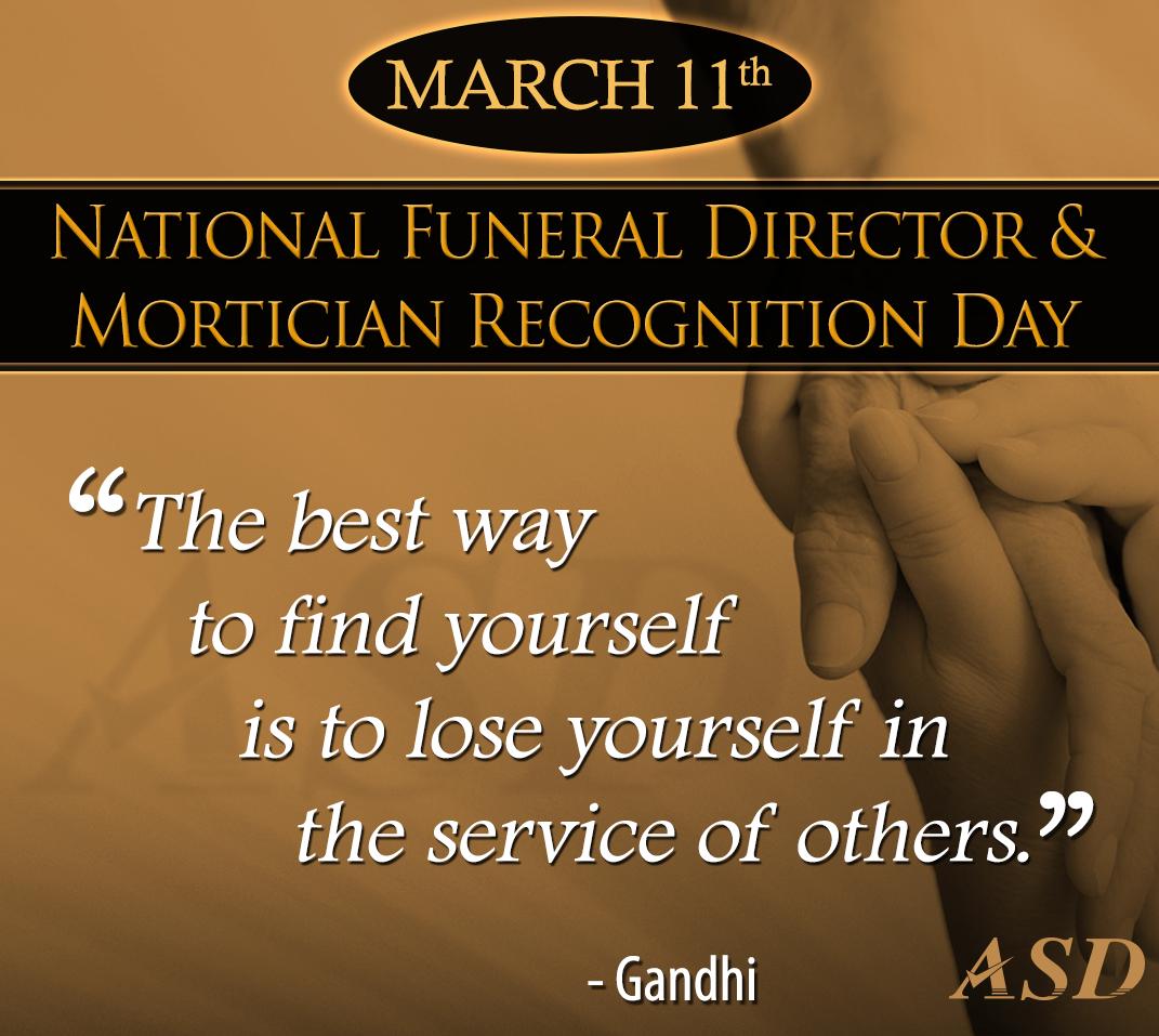 #MindfulMonday Today is National Funeral Directors and Morticians Appreciation Day! Thank you to all those funeral directors out there that are working to help the grieving and honoring the dead. #Funeral #Death <a href="/NFDA/">Nat'l Funeral Directors Assoc.</a>

hubs.ly/H0gYLh50 <a href="/myASDcalls/">ASD</a>