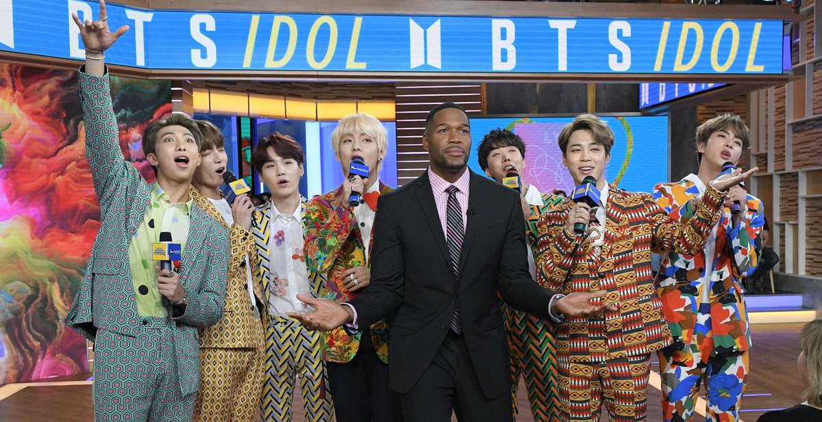 GMA's tweet photo. JUST IN: Global pop sensation @BTS_twt will drop their new album entitled "MAP OF THE SOUL: PERSONA," on April 12, 2019. https://t.co/hOA4cZh95s

#BTS #ARMY
#BTSonGMA https://t.co/SVKIamIfJm