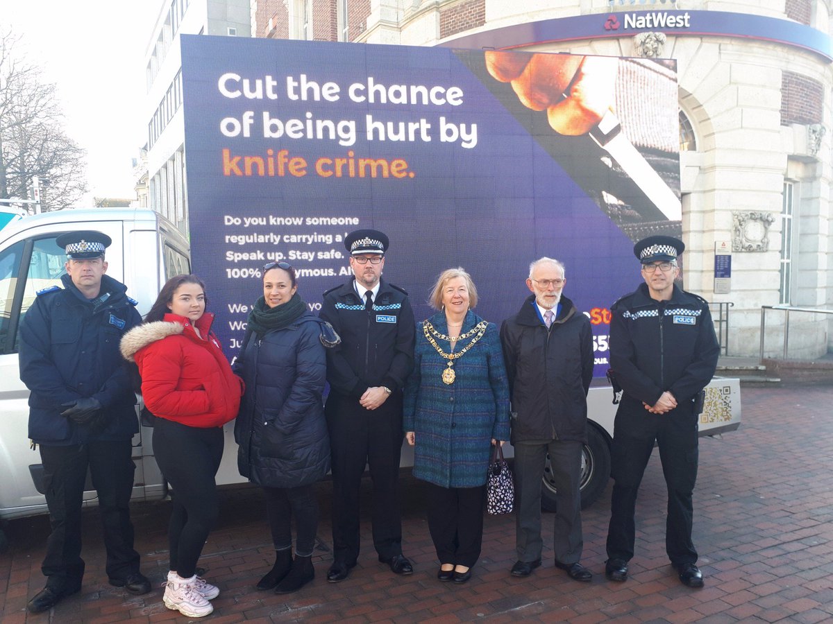 We are out today for #OpSceptre raising awareness on knife crime, we started our launch in #Eastbourne with the East Sussex Youth Cabinet and the Eastbourne Mayor. We will be in #Lewes High Street and Tesco #Uckfield this aftenoon, come on down and talk to us #NoKnives