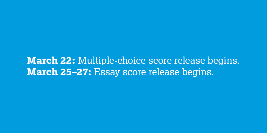If you took the SAT this weekend, your scores will be available beginning March 22. spr.ly/6014EXHqs