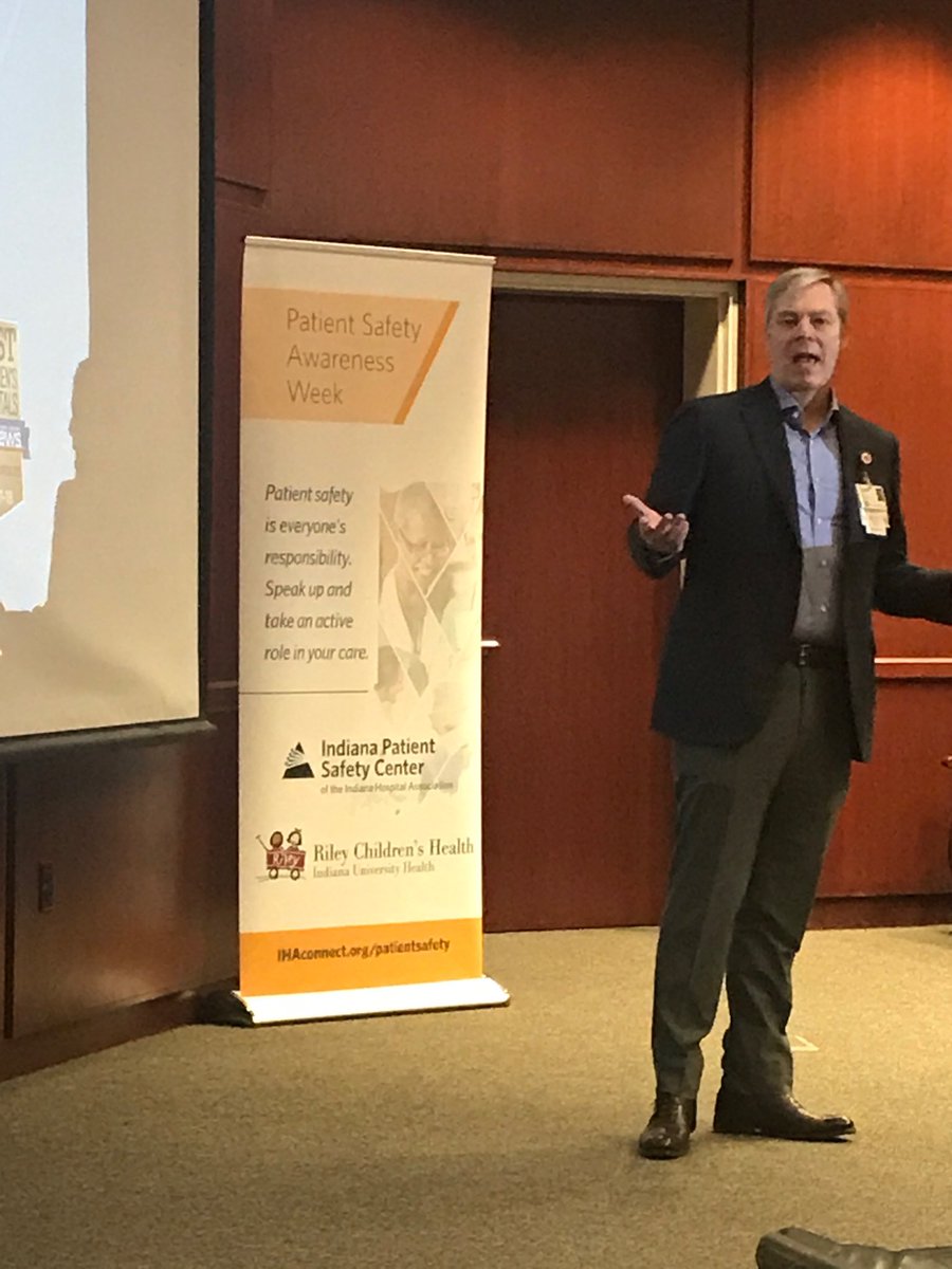 Matt Cook President of Riley Hospital at IU Health kicking off safety week  #safetyweek #iuhway #rileyvalues