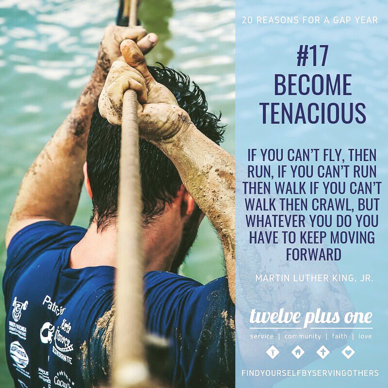 Take a #gapyear because there will be #challenge but in the end you will know of your #strength.

#explorethegapyear #tenacity #makeadifference #service #community #faith #love  #highschoolsenior #milwaukee #college #volunteer #mission  #20reasons #findyourself #MondayMotivation