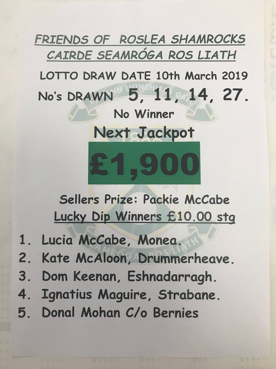 This week’s Lotto draw results