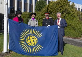 Aberdeenshire's tweet image. Today we marked #CommonwealthDay with a flag raising ceremony at Woodhill House in #Aberdeen #ConnectedCommonwealth