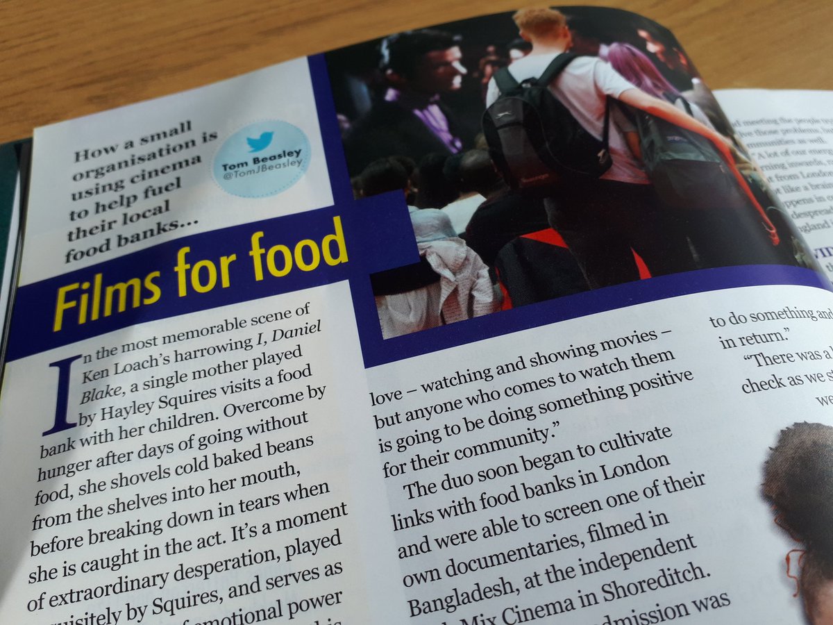 TomJBeasley's tweet photo. Due to the joys of our postal service, I have only just received my latest issue of @filmstoriespod magazine, in which I wrote about the wonderful @films4food initiative. Can't wait to start reading everyone else's work! https://t.co/kn0uUdIEfS