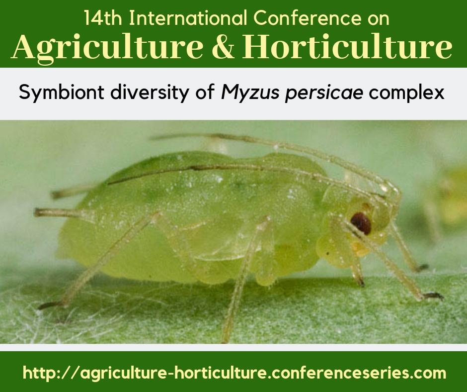 AgricultreConf's tweet image. 🌾Find More interesting topic at #Agri2019: goo.gl/xhJmvL  
Explanatory talk on Symbiont diversity of Myzus persicae complex
Discover, Learn and share about #agriculture #agronomy #plants_science #rice_research #foodsecurity #insects #soil #Pesticides #PlantProtection