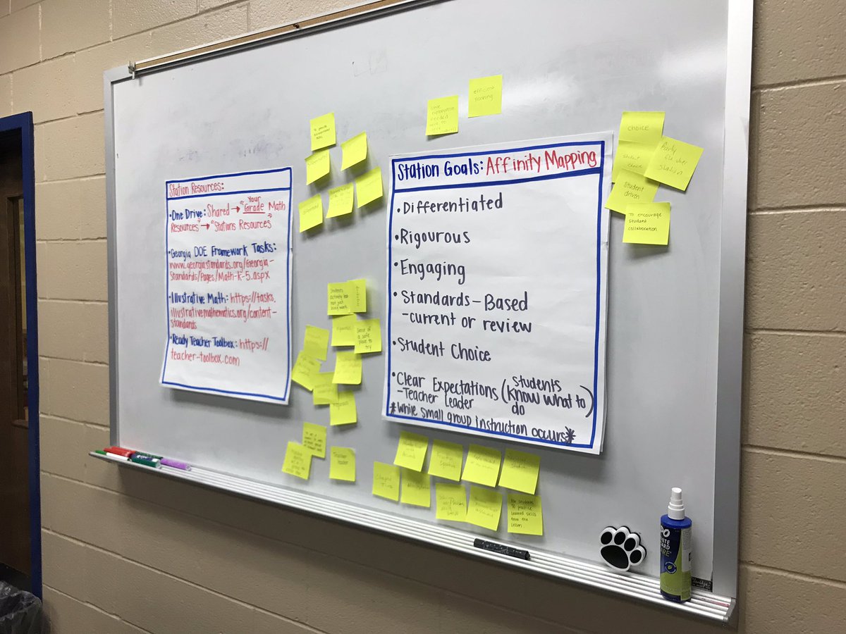 mrsuremovich's tweet image. #AffinityMapping with 3-5 to create common goals for our Math Stations! Next up, station creations, followed by some tuning! @WESWildcat @KCarterWES @BShunick @MsSabers @MrsPearlmanWES @brannanclass