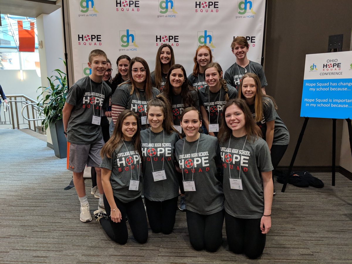 LHSHOPESquad's tweet photo. Ready to kick off a hope filled day at the Ohio Hope Squad Conference! @LHSTigrInCharge @AmyCrouse @LovelandTigers #Connect4Hope #Hope4Ohio #grantushope https://t.co/dEQqUqBE4X
