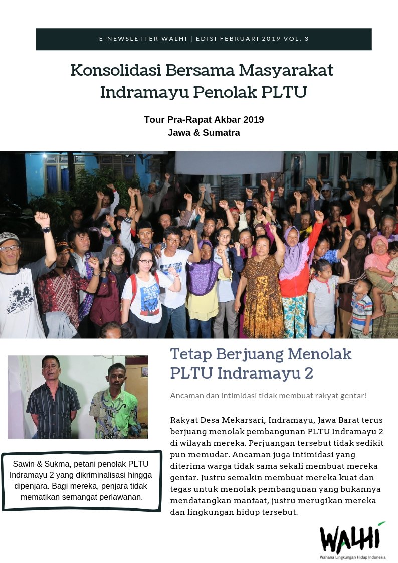 walhinasional's tweet photo. [Menuju Rapat Akbar, Konsolidasi Politik Gerakan Lingkungan Hidup Indonesia] Perjuangan dan perlawanan rakyat Desa Mekarsari, Indramayu, Jawa Barat dalam menolak pembangunan PLTU Indramayu 2 tidak pernah surut. #RapatAkbar #PilihKeadilanEkologis #StopBatubara #TolakPLTUIndramayu2 https://t.co/TRE4X85q6X