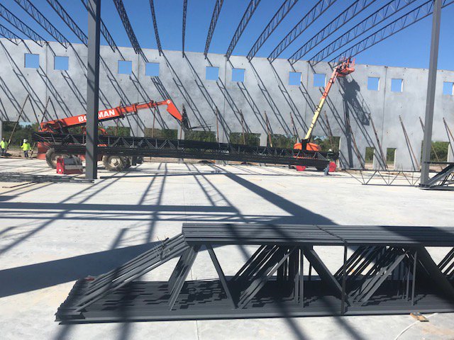 Walls are up and steel in being installed! #progress on the <a href="/warehouses/">Eric Hughes</a> at Ruthven East Lakeland Industrial Park. #theruthvens