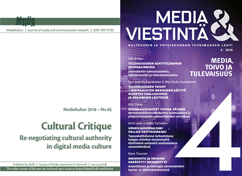 New issues of the research journals @MedieKultur and @mediaviestinta are available. Read about them on our website 👉 nordicom.gu.se/en/latest/news… #mediaresearch #culturalcritique #mediaculture #future #journalism