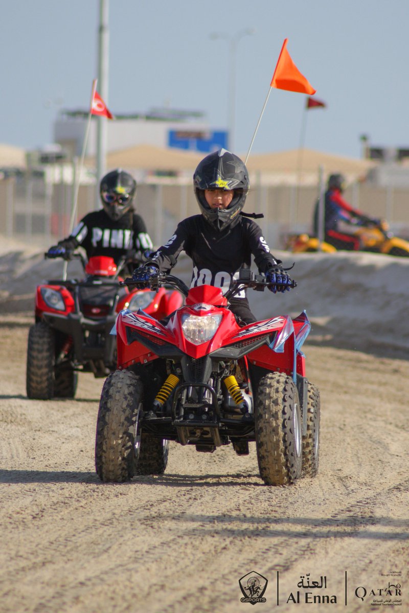 BatabitarenaQa's tweet photo. At #Batabit Arena, visitors can rent quad-bikes and ATVs in a 300,000 square-metre space designed to provide safe and integrated experiences for biking fans. 
@VisitQatar @QatarCalendar @QSportsQatar @iloveqatar @QticketsLIVE 
#BatabitArena | #Sealine | #AlEnna | #Qatar https://t.co/7xFcSHe2Eq