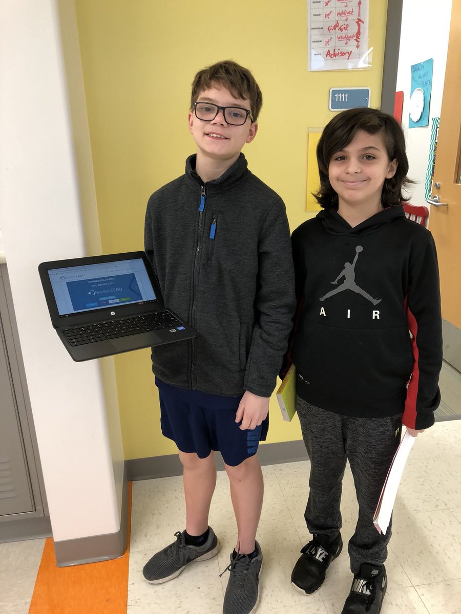 mrsgabbard's tweet photo. First Core 1 students to BREAKOUT! Way to go! Analyzing our text, Flush, to solve puzzles and riddles with a little application mixed in @ElizabethBadg15 @JesseHGore #AFMSMarchMadness #TheyCanBeOnMyTeam #ScoreIt https://t.co/17R1KfE63D