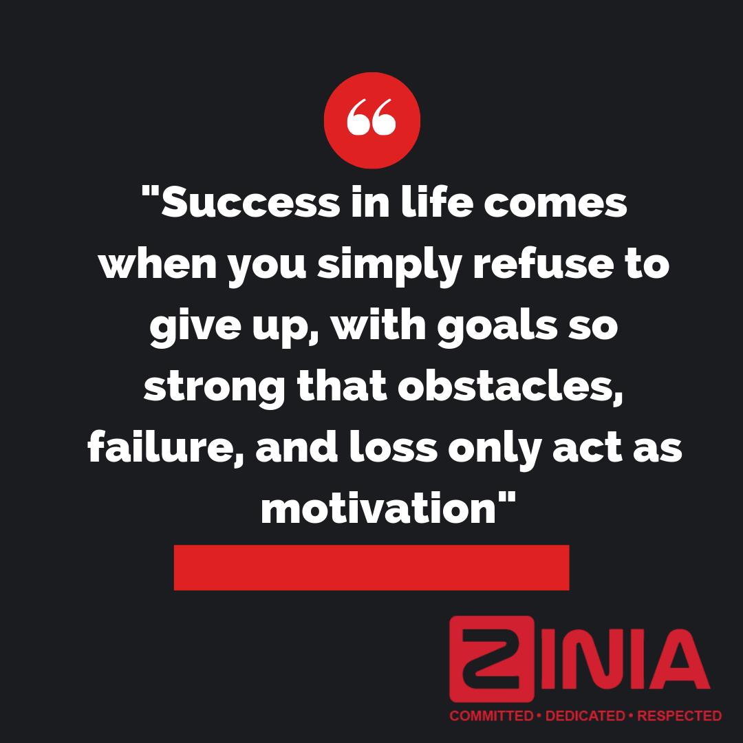 Zinia_DWT's tweet photo. #MondayMotivation Success in life comes when you simply refuse to give up! At Zinia even if we face adversity, we keep pushing forward and learn from our challenges. https://t.co/ncmBjUazcr