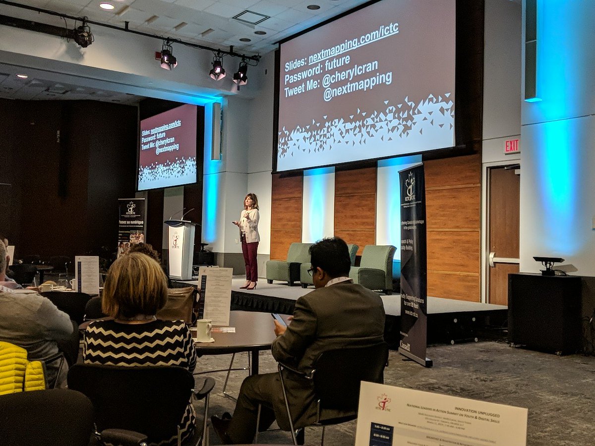denisepinto's tweet photo. Here at #skillsunplugged with @ICTC_CTIC and #Neole to talk about the future of work! @cherylcran behind by giving us all her cell phone number. https://t.co/iSYqwgQVIx