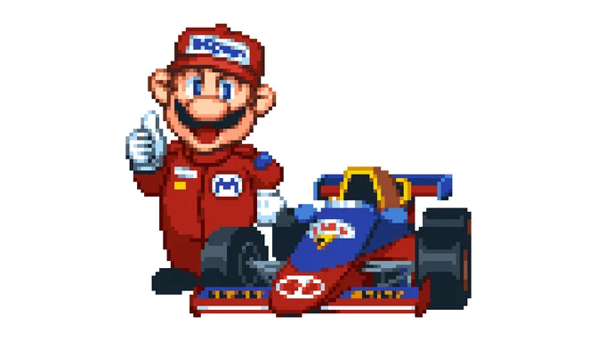 【ディスクシステム】ファミコングランプリ F1レース
#Nintendo #ドット絵 #pixelart 