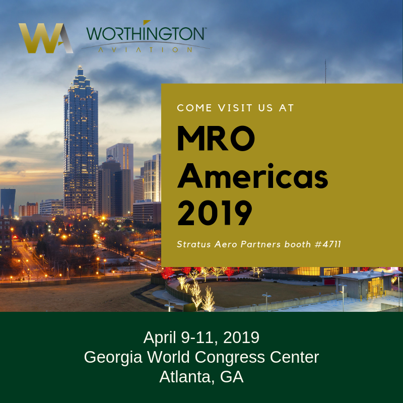 WAVparts's tweet photo. Worthington Aviation and Worthington MRO will be attending #MROAmericas! Stop by booth 4711 and meet our teams, and find out why we are proud to be a part of the @StratusAero family. https://t.co/NJwOhPwcQI