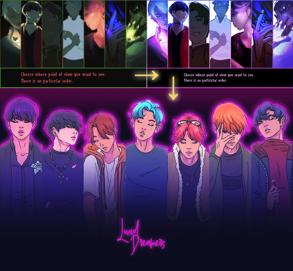 bts_LD_exe's tweet photo. Original sketches vs final BTS:LD menu... a lot has changed 😄
#btsld #bts #gamedev #indiedev #btsgame #btsfanart https://t.co/hux2qqVhjh