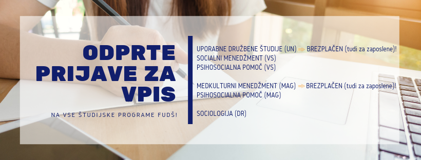 Fuds_Sass's tweet photo. 📌Odprte so prijave za vpis na vse študijske programe FUDŠ! Število mest je omejeno, zato ne oklevajte in oddajte svojo prijavnico še danes!👍Več informacij na: https://t.co/0yRNq5QGjc
#studij #vpis #fakulteta #fudš #studyinslovenia https://t.co/6Sxcs7nOdg