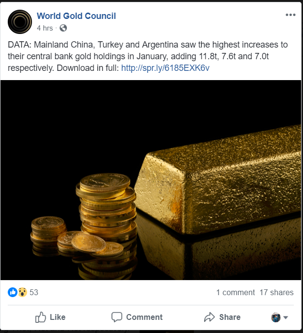 Central banks have recently been increasing their central bank gold holdings in an effort to manage risk as reported by <a href="/GOLDCOUNCIL/">World Gold Council</a> 

Should we be doing the same?

#gold #silver #commodities #blockchain #fintech #technology #mondaythoughts #MondayMotivation #trading #fx #crypto