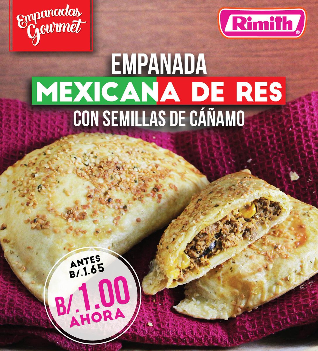 Riba_Smith's tweet photo. 🙋¡Mamá, Papá! No te quedes sin desayunar en este día tan importante, aprovecha esta #PromoRS también para llevar en las panaderías y cafeterías de #RibaSmith 😂🙌😍 Pide tus Empanadas Mexicanas de Res #Rimith con semillas de Cáñamo del 13 de febrero hasta el 18 de marzo de 2019 https://t.co/lJ0IHD3zZT