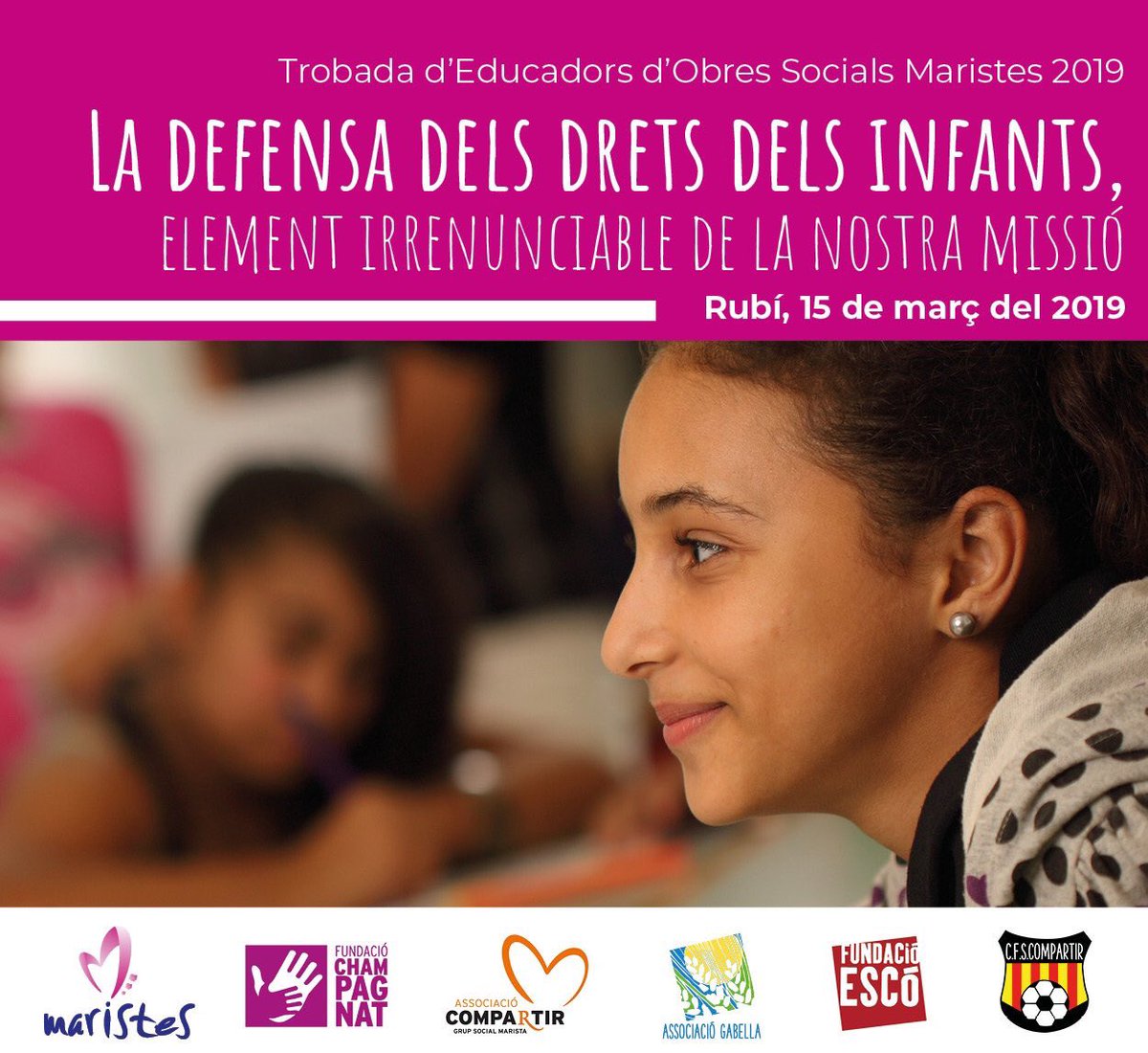 Divedres 15 de Març a #rubicity acollim “La Trobada d’Educadors d’#obressocials #Maristes 2019” per abordar i reflexionar sobre els #dretsdelsinfants 
⚠️ Atents! que en breu farem públic el programa... 
(... Entre nosaltres, molt molt molt interessant! 😉...)