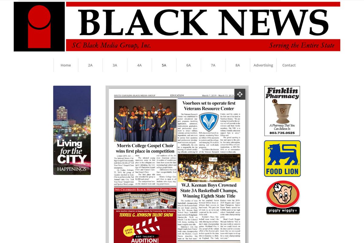 MorrisColl1908's tweet photo. Good morning #Hornet family! Did you see that #MorrisCollege was featured in the #SCBlackNews paper? Read more here: https://t.co/bHcC1eEsV3 
#Morris_RYS19 https://t.co/qnQTlw3qUS