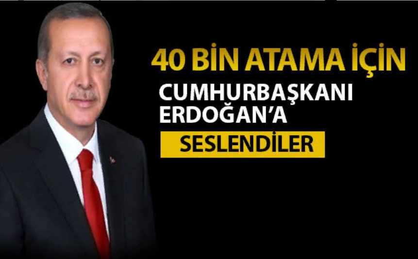 Sn CBaşkanımız @RT_Erdogan'dan talep ediyoruz. Atama sayısının 40 bine çıkarılmasını istiyoruz.

#ÖğrtmnAtaması40BinOlsun