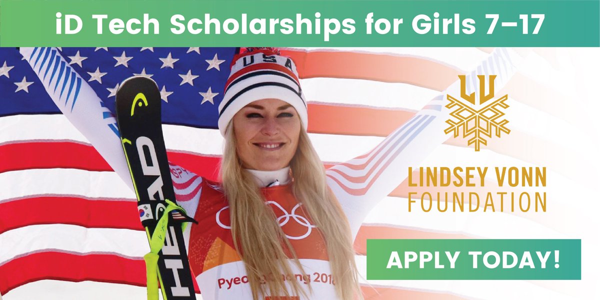 Inspiring the future women of STEM, @lindseyvonn's foundation is providing scholarships for 20 girls of ages 7-18 at iD Tech camps this summer! Apply before March 15! #InternationalWomenDay2019 #balanceforbetter