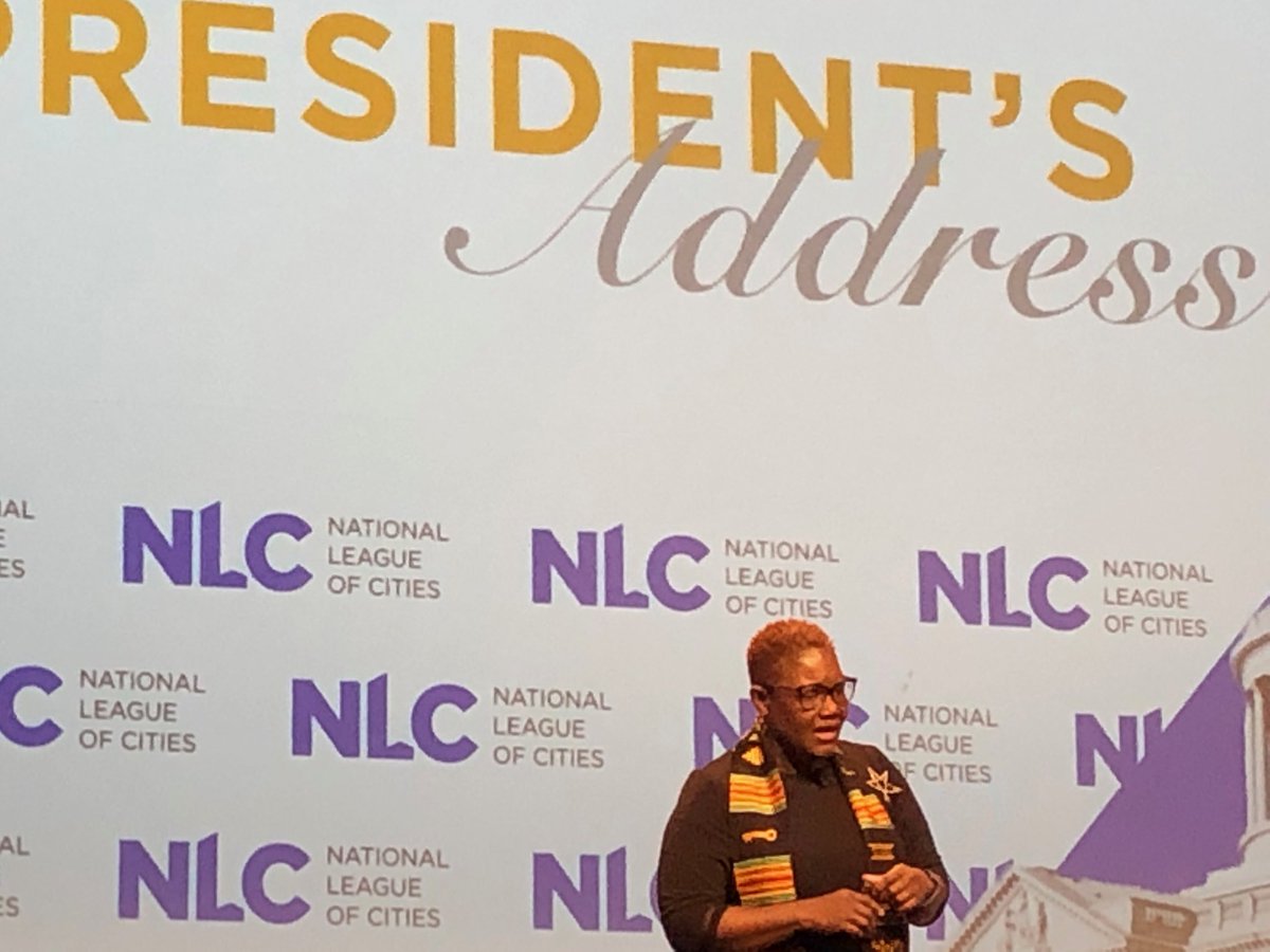 Gary Mayor Karen Freeman-Wilson this year leads the National League of Cities and the 280 million residents NLC represents. Thx Karen!! #nlcccc
