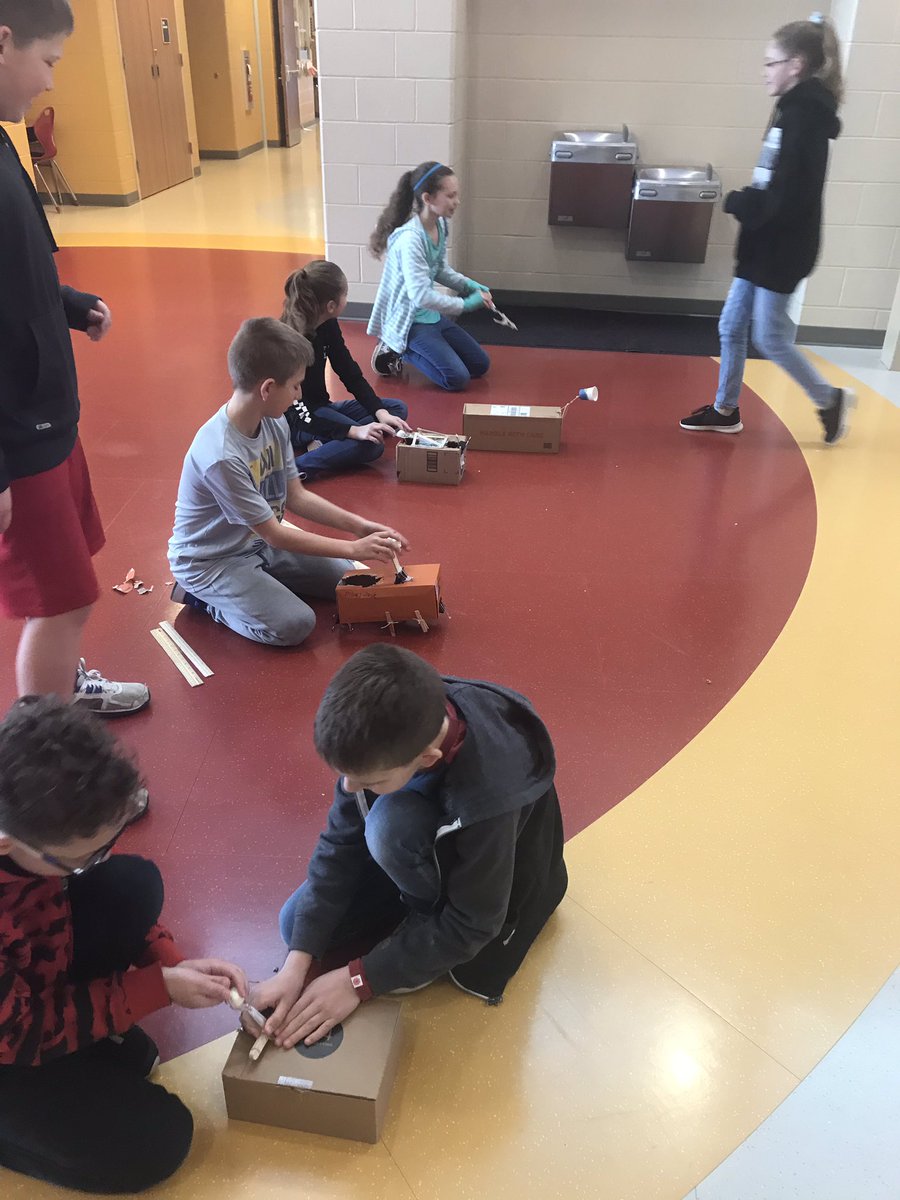 Learning about engineering via the construction of marshmallow launchers in science!