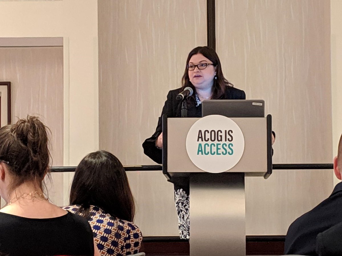 ACOGAction's tweet photo. Stephanie Toti, JD, Senior Counsel &amp; Project Director of The Lawyering Project discusses how pending court cases across the U.S. will impact women’s access to health care and how #obgynadvocates can help inform action. #2019CLC #AccessIs Health Care https://t.co/pGbvPHqmb8