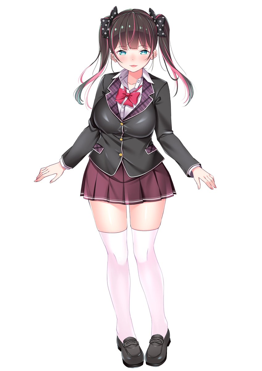 メッシュの入ったオリキャラ達、とりあえず立ち絵だけ描いてみた。 