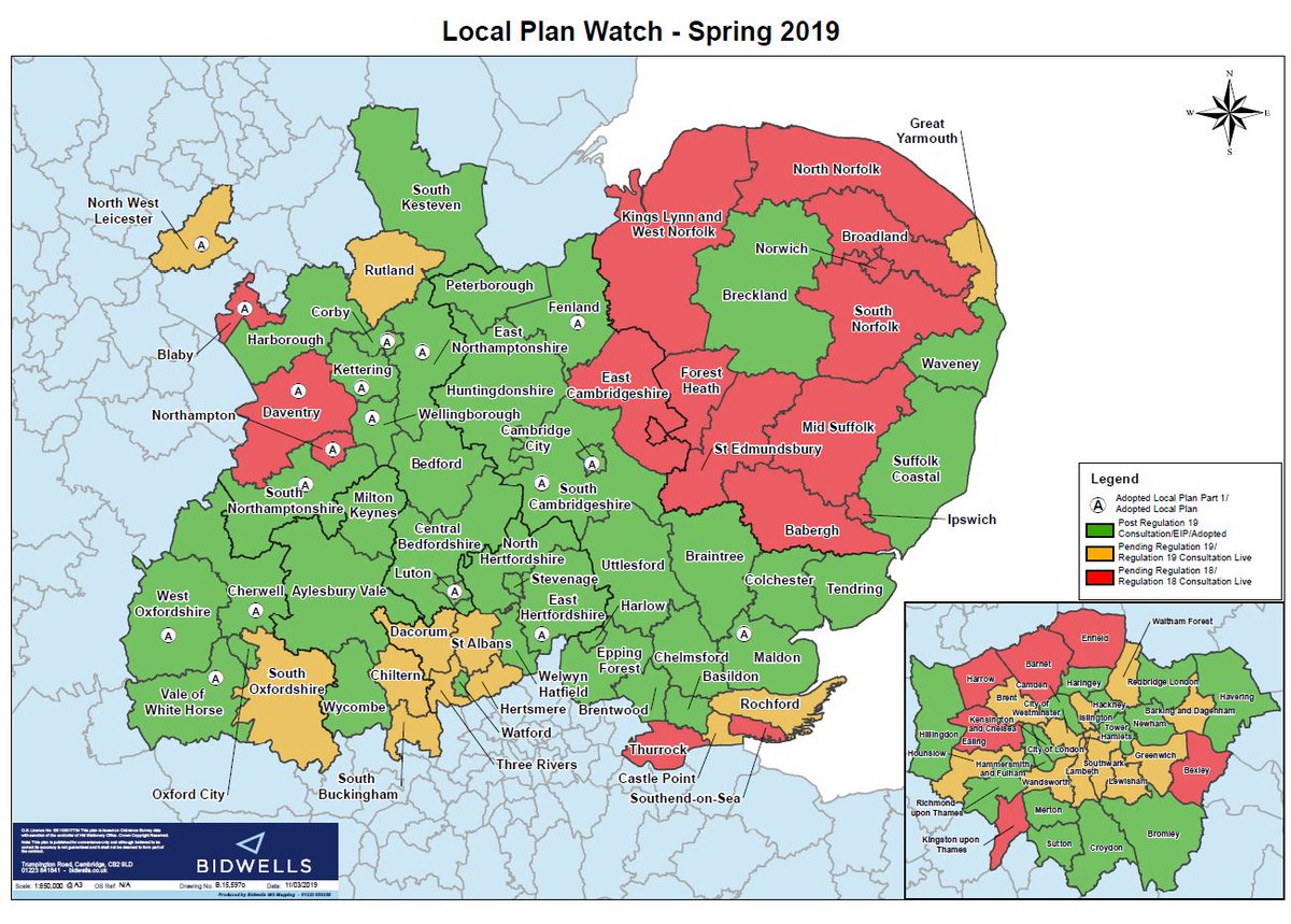 Bidwells's tweet photo. Our #Planning team are constantly monitoring the activities of local planning authorities to identify opportunities for our clients. Find out the opportunities in your area in our latest Local Plan Watch update. 
Read more here: https://t.co/fwibFplbU2 https://t.co/5FIXtZ0HK2