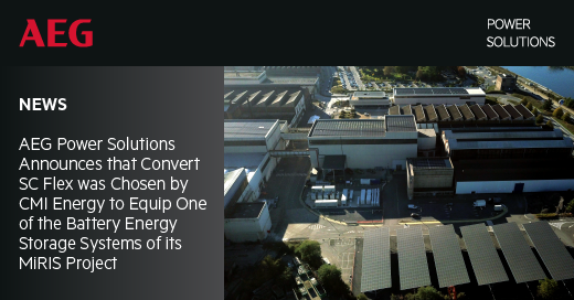 AEGPS's tweet photo. AEG POWER SOLUTIONS ANNOUNCES THAT CONVERT SC FLEX WAS CHOSEN BY CMI ENERGY TO EQUIP ONE OF THE BATTERY ENERGY STORAGE SYSTEMS OF ITS MIRIS PROJECT #securingpower #EnergyStorage  #batterystorage 
Visit us at #ESE2019 in Düsseldorf Stand 8b/D07! https://t.co/EJ8pMODSak https://t.co/PvaDDzssYm