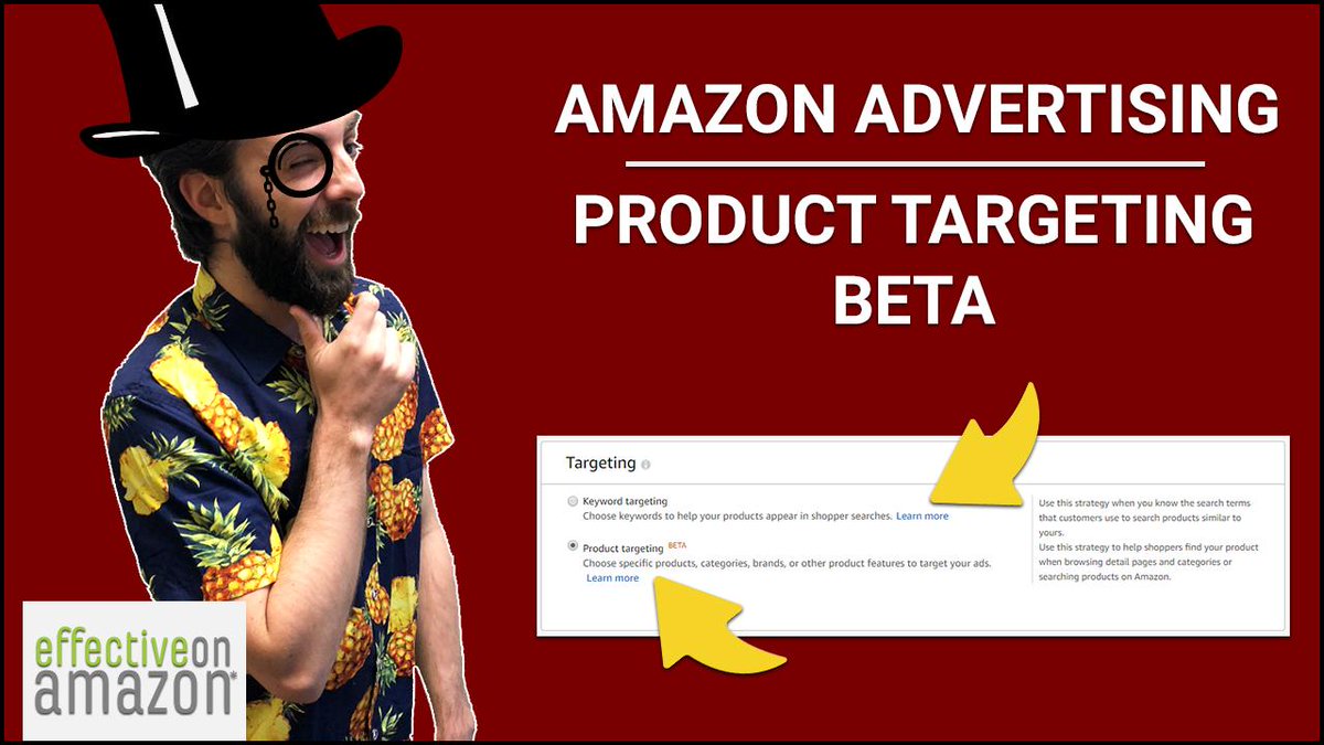 EffectiveAmazon's tweet image. NEW VIDEO: bit.ly/2J6tyvB There’s a great new #AmazonAds feature called Product Targeting which gives #AmazonSellers A LOT more control over where their ads are served. Watch now to learn how to use this new #AmazonPPC feature to grow your sales! #AmazonProductTargeting