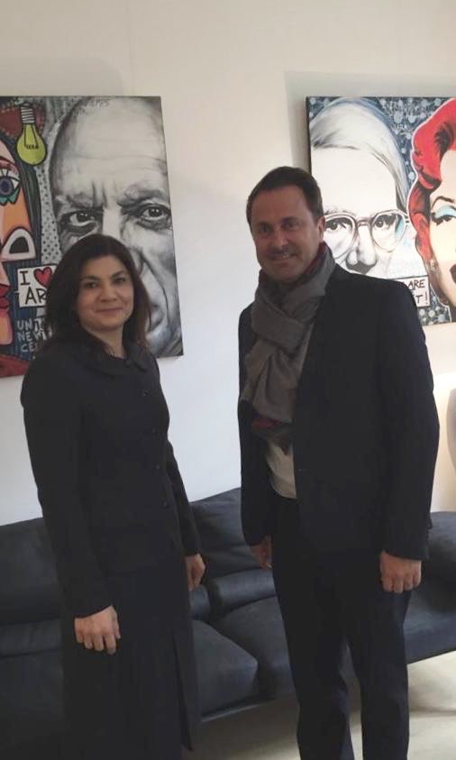 TC_LuksemburgBE's tweet photo. T.C. Lüksemburg Büyükelçisi Sayın Fazilet Dağcı Çığlık’ın bugün (11.03.2019) Lüksemburg Başbakanı Sayın Xavier Bettel’e gerçekleştirdiği tanışma ziyareti. https://t.co/plb4uXplAy