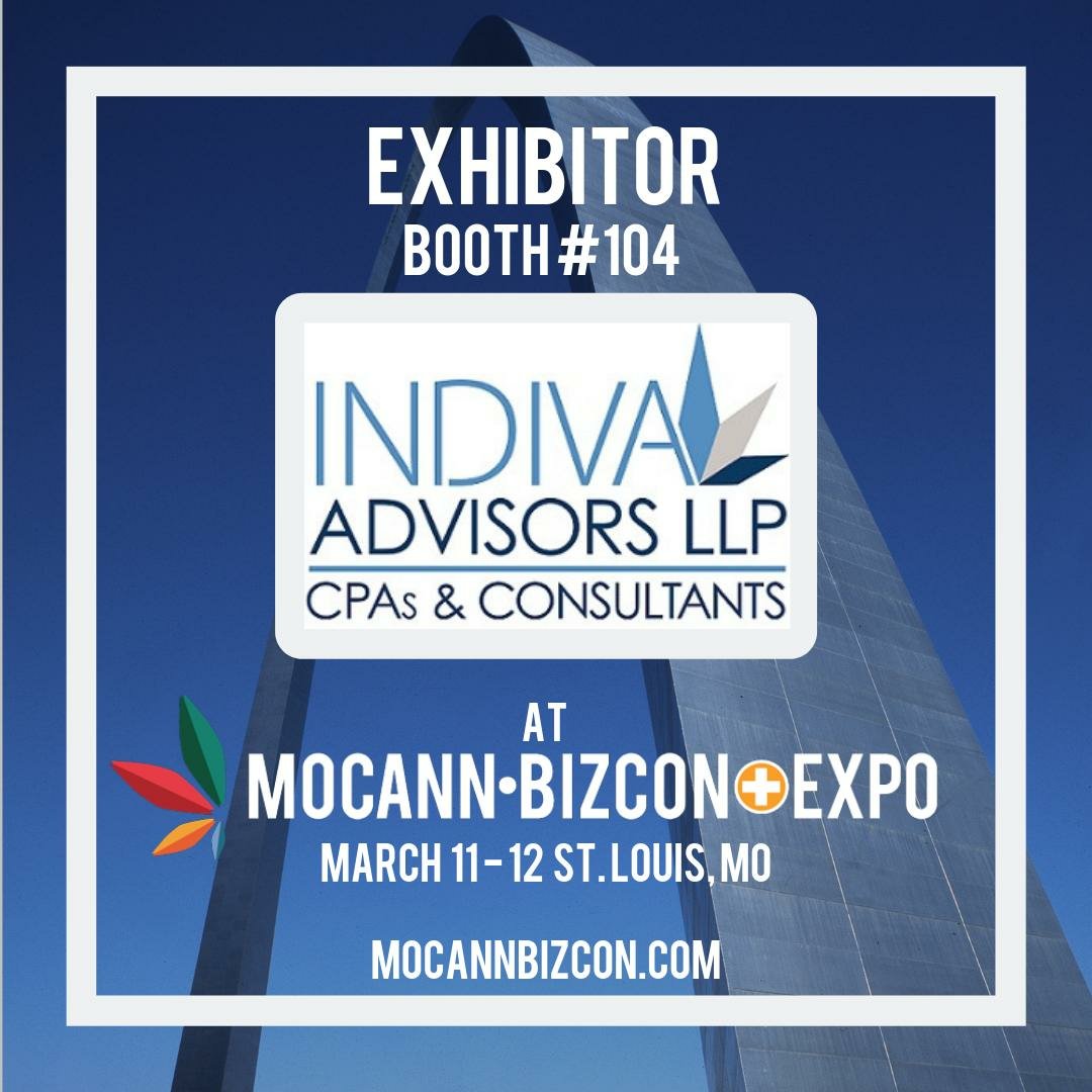 TODAY is the DAY! Join our CEO Jessica Velazquez at the MOCANN-BIZCON+EXPO in St. Louis, MO! Swing by our booth #104 and say 'high'!! 

#MOCANN #MOCANNBIZCON #IndivaAdvisors #GrowWithUs #CannaBiz #Cannaccounting #Cannabis #CannabisDaily