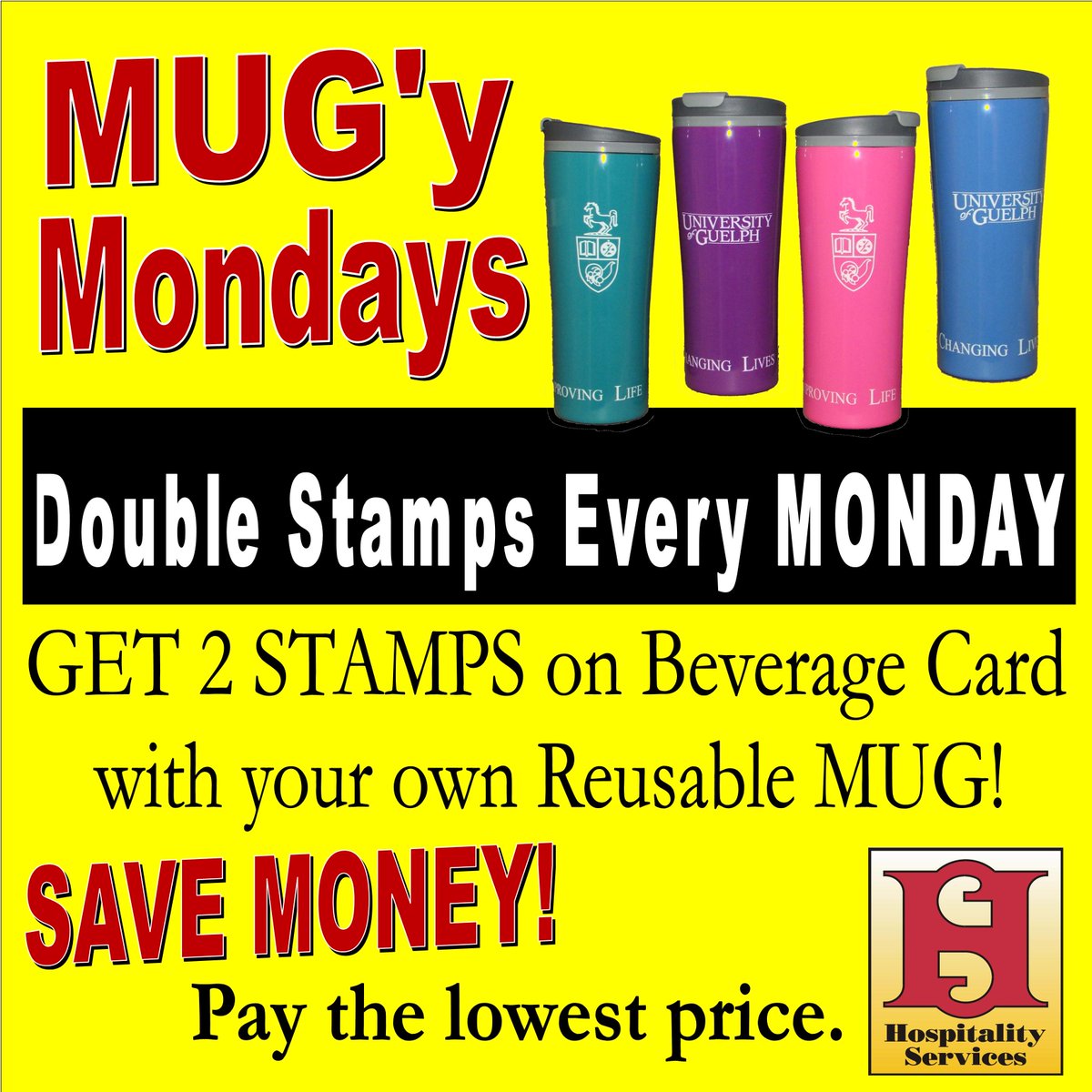 icon_plastics's tweet photo. Being sustainable starts with a small change in daily life
Use your personal MUG to get DOUBLE stamps and LOWER PRICE coffee 😀
#mugmondays #sustainablebullring @sustainableUofG  #uofgplasticfree @shoshanahjacobs @HospitalityUofG #bettermonday #reduceplasticuse https://t.co/AVwjnRx8nD