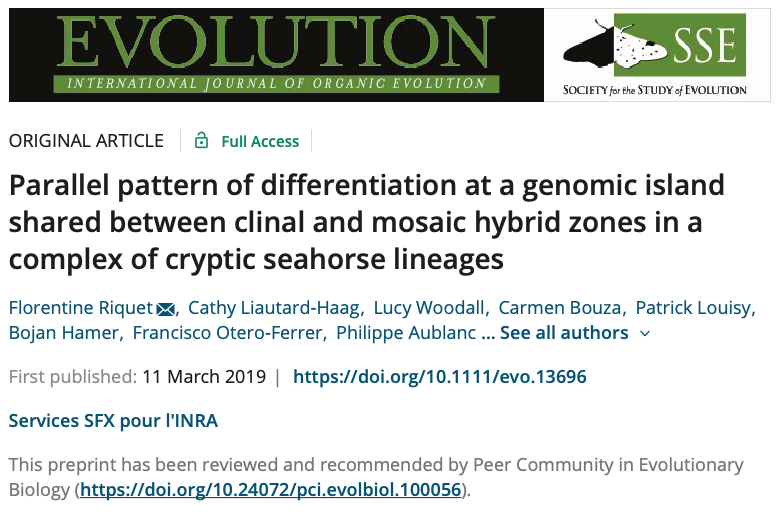 PCIEvolBiol's tweet photo. the journal Evolution just published an article recommended by @PCIEvolBiol. @PCIEvolBiol evaluation clearly indicated on the journal's article web page https://t.co/PsTKEEyrza