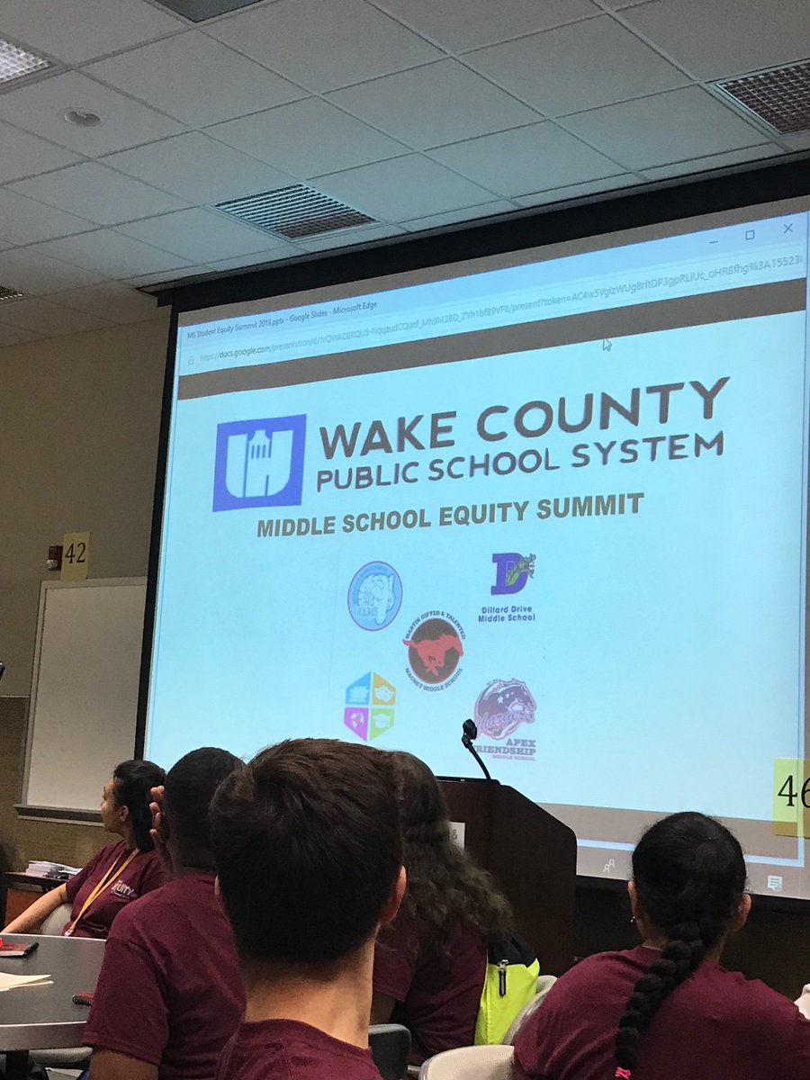 The power of student voice! Middle School Equity Summit!! #equity4wake