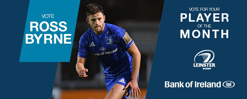 Bank of Ireland (@bankofireland) on Twitter photo Retweet to vote <a href="/Ross__Byrne/">Ross Byrne</a> as the #BOIrugby @Leinsterrugby February Player of the Month. Retweet to vote <a href="/Ross__Byrne/">Ross Byrne</a> as the #BOIrugby @Leinsterrugby February Player of the Month.