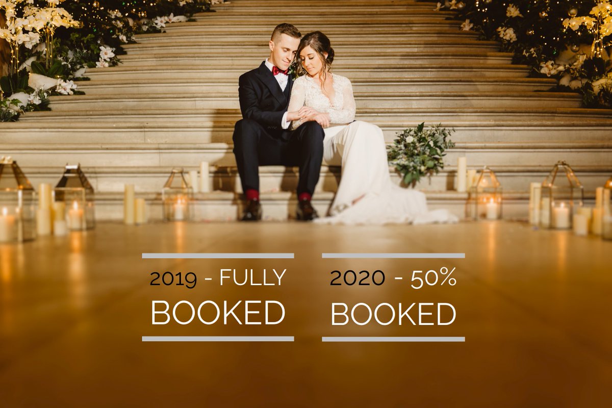 AndyDPhot's tweet image. After an incredible start to the year, I’m now closing the books for 2019 in terms of wedding bookings.  2020 is also already 50% booked up.  2020 is going to be a popular year to marry - engaged couples should book 'suppliers' early if they want choice!