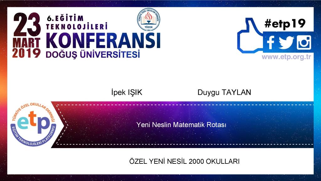 İpek IŞIK ve Duygu TAYLAN 23 Mart'ta #etp19'da! <a href="/isikkipek/">İpek</a> <a href="/dyg1863/">Duygu Taylan</a>