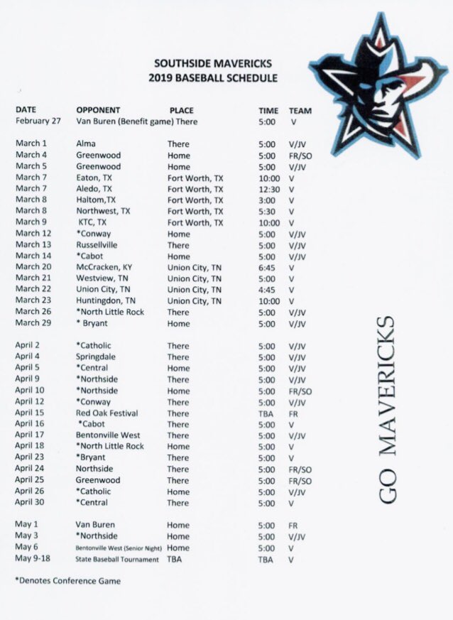 2019 Southside Baseball games