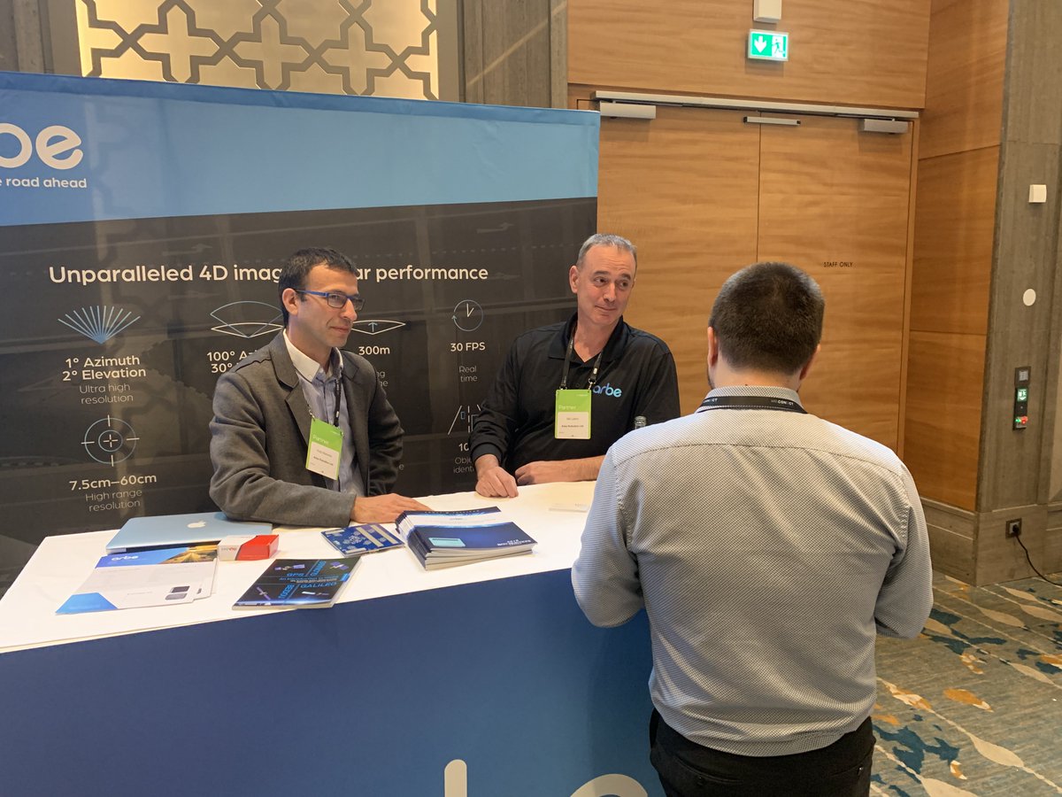 Arbe_Robotics's tweet photo. Arbe is presenting at https://t.co/bHUqIvODiW! Visit us at booth #14, for a live demo of the radar that will forever change automotive.
#TechADBerlin #TechAD https://t.co/ZxYRO12M2m
